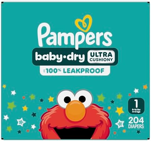 Pampers Diapers - Baby Dry - Size 1, 44 Count, Absorbent Disposable Infant Diaper (Packaging May Vary)