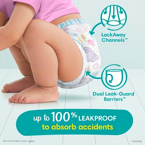 Pampers Training Pants - Easy Ups Girls & Boys - Size 4T-5T, 56 Count, My Little Pony Potty Underwear (Packaging May Vary)