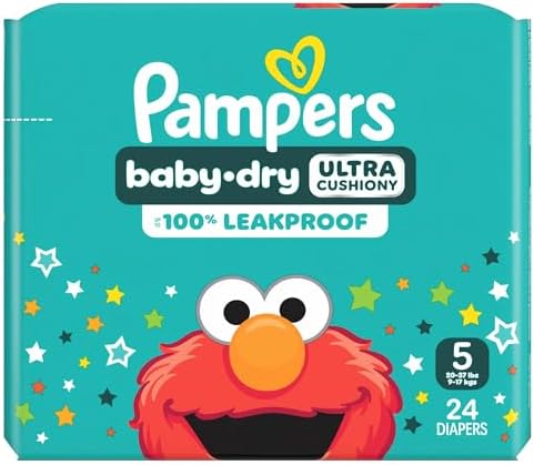 Pampers Diapers - Baby Dry - Size 1, 44 Count, Absorbent Disposable Infant Diaper (Packaging May Vary)
