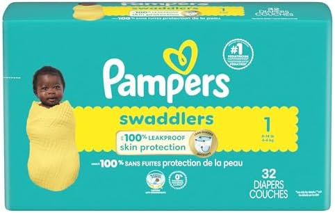 Pampers Baby Diapers - Swaddlers - Size 0, 84 Count, Ultra Absorbent Disposable Newborn Diaper