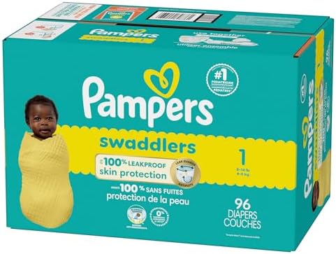 Pampers Baby Diapers - Swaddlers - Size 0, 84 Count, Ultra Absorbent Disposable Newborn Diaper