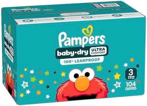 Pampers Diapers - Baby Dry - Size 1, 44 Count, Absorbent Disposable Infant Diaper (Packaging May Vary)