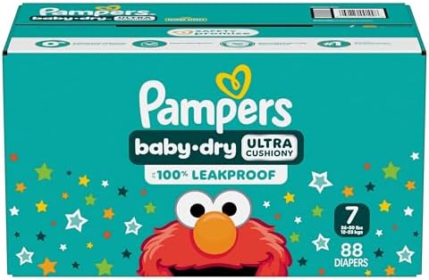 Pampers Diapers - Baby Dry - Size 1, 44 Count, Absorbent Disposable Infant Diaper (Packaging May Vary)