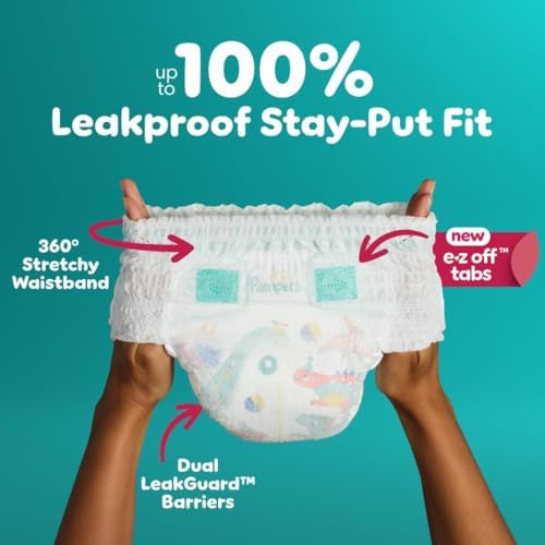 Pampers Diapers - Cruisers 360 - Size 4, 144 Count, Babyproof up to 100% Leakproof Pull-On Diaper