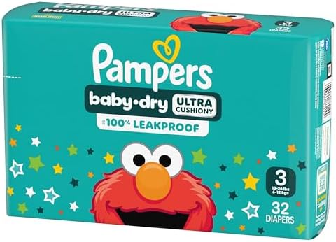 Pampers Diapers - Baby Dry - Size 1, 44 Count, Absorbent Disposable Infant Diaper (Packaging May Vary)