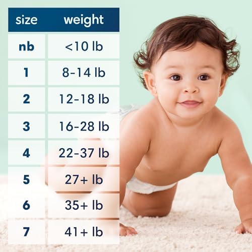 Pampers Pure Protection Baby Diapers, Size 1 (8-14 lbs), 82 Count, Up to 100% Leakproof, Premium Plant-based Skin Protection, Hypoallergenic Soft Diapers