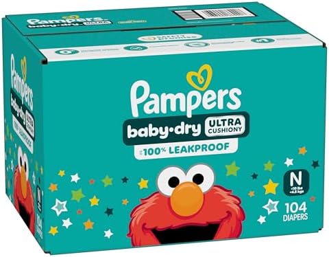 Pampers Diapers - Baby Dry - Size 1, 44 Count, Absorbent Disposable Infant Diaper (Packaging May Vary)