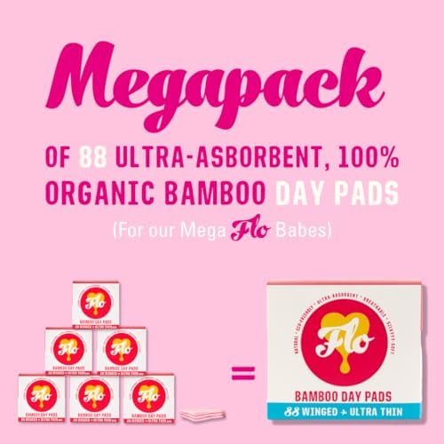 FLO - Organic Bamboo Pads, Day & Night Combo Pack, 15 Count