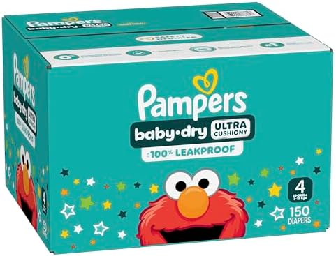 Pampers Diapers - Baby Dry - Size 1, 44 Count, Absorbent Disposable Infant Diaper (Packaging May Vary)