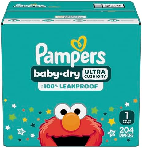 Pampers Diapers - Baby Dry - Size 1, 44 Count, Absorbent Disposable Infant Diaper (Packaging May Vary)