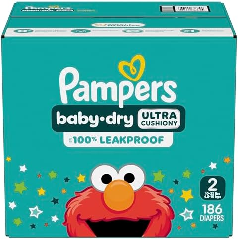 Pampers Diapers - Baby Dry - Size 1, 44 Count, Absorbent Disposable Infant Diaper (Packaging May Vary)