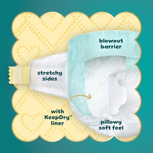Pampers Baby Diapers - Swaddlers - Size 0, 84 Count, Ultra Absorbent Disposable Newborn Diaper