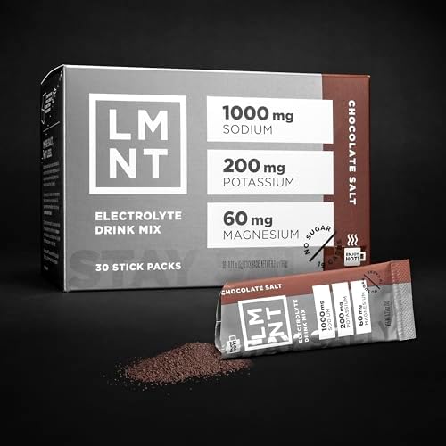 Drink LMNT Zero Sugar Hot Chocolate or Coffee Mixer - Chocolate Salt | Drink Mix | 30-Count