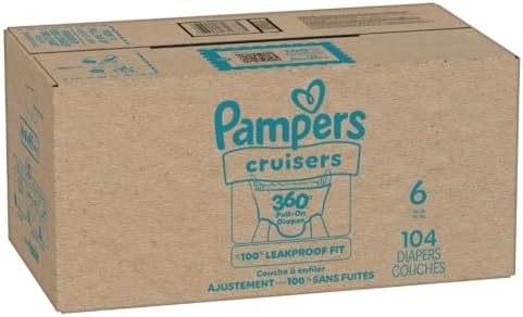Pampers Diapers - Cruisers 360 - Size 4, 144 Count, Babyproof up to 100% Leakproof Pull-On Diaper
