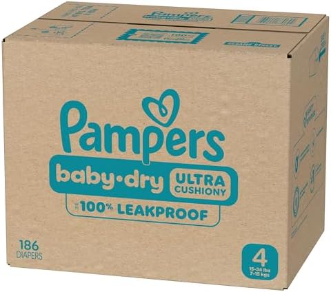 Pampers Diapers - Baby Dry - Size 1, 44 Count, Absorbent Disposable Infant Diaper (Packaging May Vary)