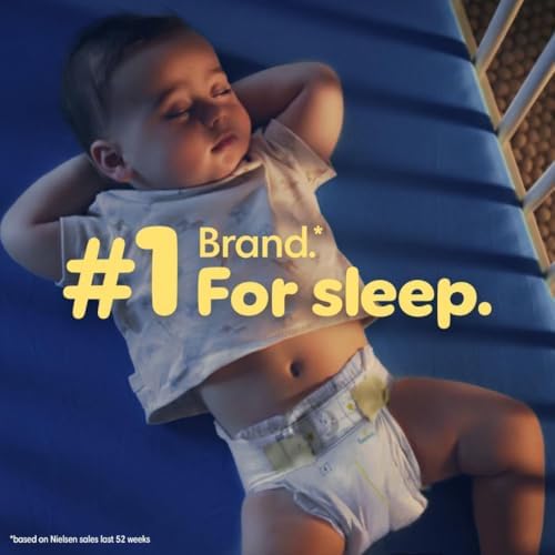 Pampers ZZZ Overnight Diapers, Size 4 (22-37 lbs), 58 Count, Nighttime Protection Disposable Baby Diaper, Night Time Leak and Skin Protection