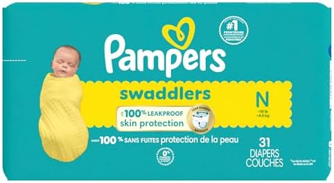 Pampers Baby Diapers - Swaddlers - Size 0, 84 Count, Ultra Absorbent Disposable Newborn Diaper