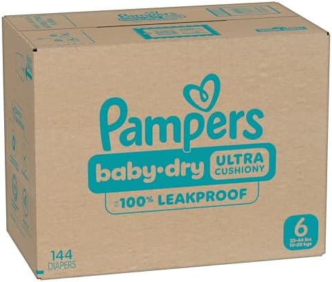 Pampers Diapers - Baby Dry - Size 1, 44 Count, Absorbent Disposable Infant Diaper (Packaging May Vary)