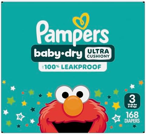 Pampers Diapers - Baby Dry - Size 1, 44 Count, Absorbent Disposable Infant Diaper (Packaging May Vary)