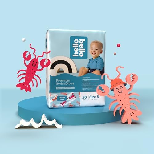 Hello Bello Premium Swim Diapers I Affordable and Eco-Friendly Disposable Swim Dipes for Babies and Kids I Size Medium