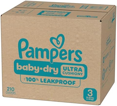 Pampers Diapers - Baby Dry - Size 1, 44 Count, Absorbent Disposable Infant Diaper (Packaging May Vary)