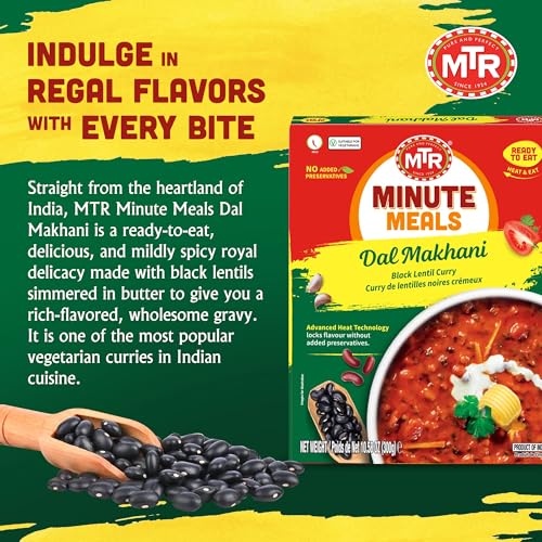 MTR - Shahi Paneer - Mild Tomato Gravy with Cottage Cheese - Authentic Indian Flavors - Flavorful, Easy, Ready-to-Eat Meal - Experience the Richness of Paneer in a Hearty Tomato Curry (Pack of 6)