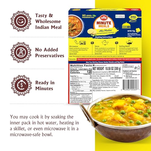 MTR - Shahi Paneer - Mild Tomato Gravy with Cottage Cheese - Authentic Indian Flavors - Flavorful, Easy, Ready-to-Eat Meal - Experience the Richness of Paneer in a Hearty Tomato Curry (Pack of 6)