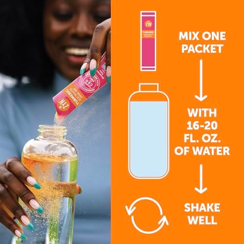 ZYN Electrolyte Drink Mix Hydration Packets, Electrolytes Powder, Hydration Packets w/Turmeric Curcumin, Vitamin C and D, Zinc, Hydrate Electrolyte Powder Packets for Wellness, Variety Pack of 24