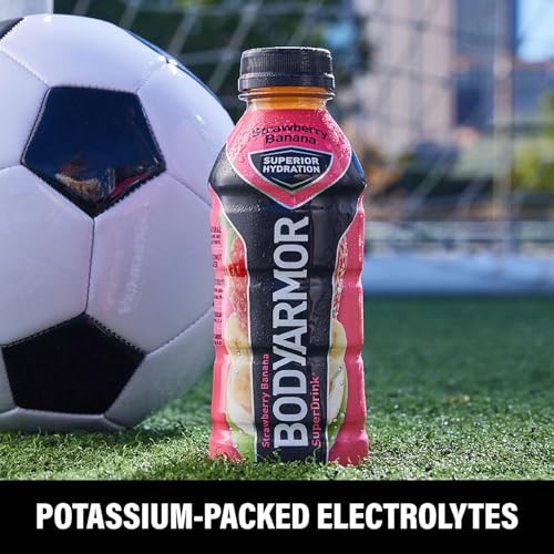 BODYARMOR Sports Drink Sports Beverage, Blue Raspberry, Natural Flavors With Vitamins, Potassium-Packed Electrolytes, No Preservatives, Perfect For Athletes, 12 ounce (Pack of 8)