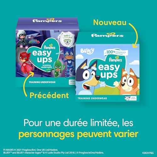 Pampers Training Pants - Easy Ups Boys & Girls Bluey - Size 2T-3T, 140 Count, Children's Potty Underwear (Packaging May Vary)