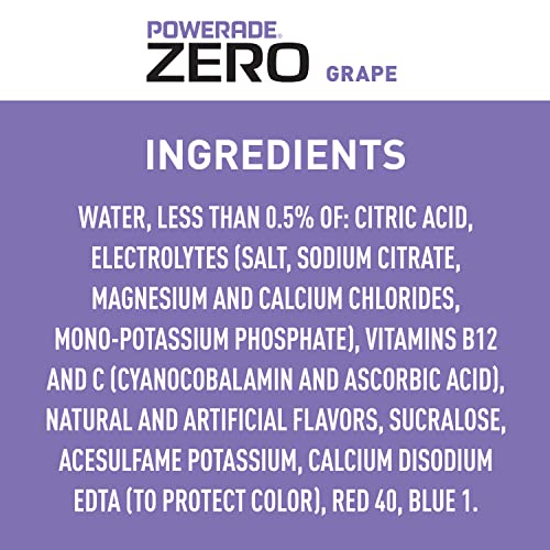 POWERADE Sports Drink Grape, 20 Ounce (Pack of 8)