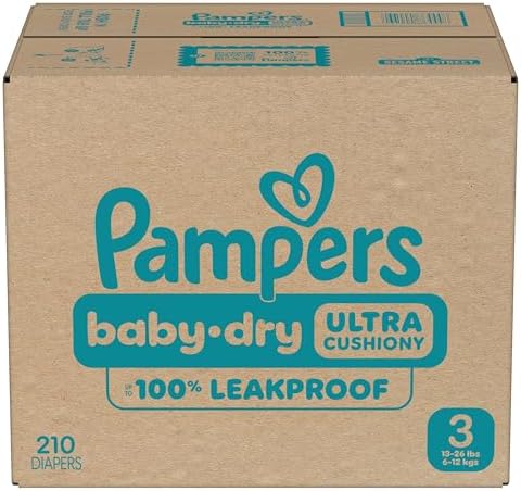 Pampers Diapers - Baby Dry - Size 1, 44 Count, Absorbent Disposable Infant Diaper (Packaging May Vary)