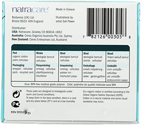 Natracare Cotton Natural Feminine Ultra Pads Regular With Wings By Natracare, 14 Ea, 14 Count