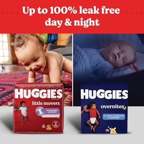 Huggies Size 4 Diapers, Little Movers Baby Diapers, Size 4 (22-37 lbs), 22 Count, Packaging May Vary