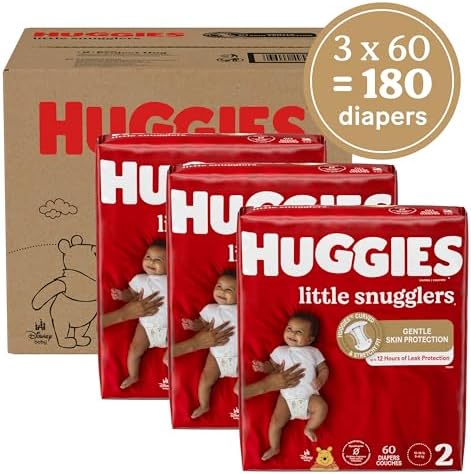 Huggies Size Newborn Diapers, Little Snugglers Baby Diapers, Size Newborn (up to 10 lbs), 31 Count, Packaging May Vary