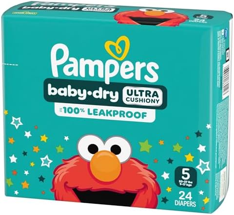 Pampers Diapers - Baby Dry - Size 1, 44 Count, Absorbent Disposable Infant Diaper (Packaging May Vary)