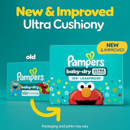 Pampers Diapers - Baby Dry - Size 1, 44 Count, Absorbent Disposable Infant Diaper (Packaging May Vary)