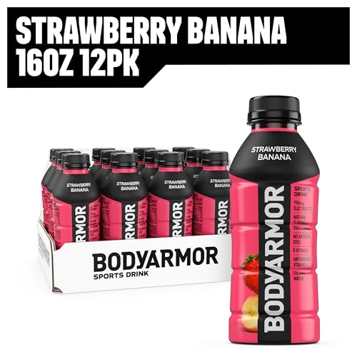 BODYARMOR Sports Drink Sports Beverage, Orange Mango, Coconut Water Hydration, Natural Flavors With Vitamins, Potassium-Packed Electrolytes, Perfect For Athletes, 16 Fl Oz (Pack of 12)