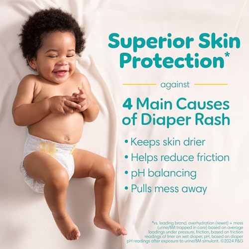 Pampers Baby Diapers - Swaddlers - Size 0, 84 Count, Ultra Absorbent Disposable Newborn Diaper
