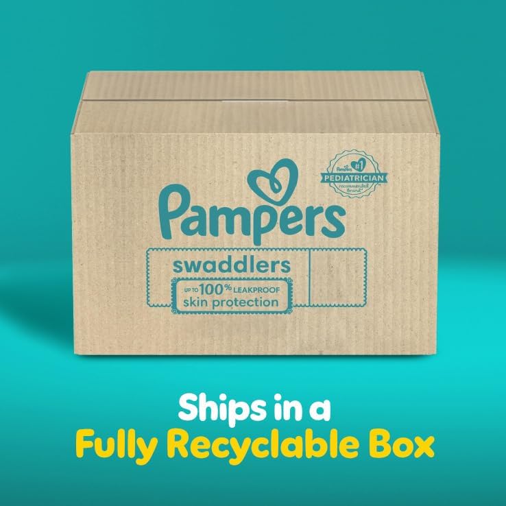 Pampers Baby Diapers - Swaddlers - Size 0, 84 Count, Ultra Absorbent Disposable Newborn Diaper
