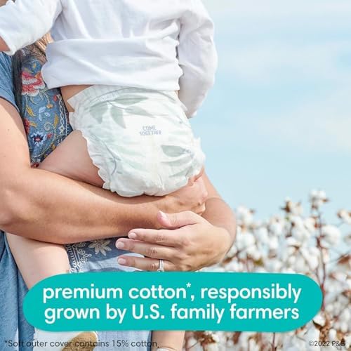 Pampers Pure Protection Baby Diapers, Size 1 (8-14 lbs), 82 Count, Up to 100% Leakproof, Premium Plant-based Skin Protection, Hypoallergenic Soft Diapers