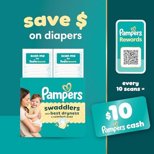 Pampers Baby Diapers - Swaddlers - Size 0, 84 Count, Ultra Absorbent Disposable Newborn Diaper