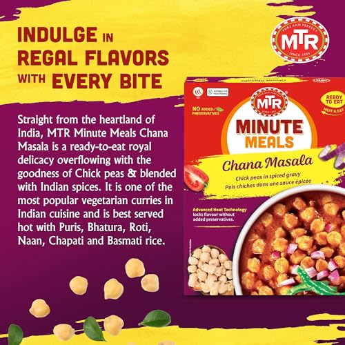 MTR - Shahi Paneer - Mild Tomato Gravy with Cottage Cheese - Authentic Indian Flavors - Flavorful, Easy, Ready-to-Eat Meal - Experience the Richness of Paneer in a Hearty Tomato Curry (Pack of 6)