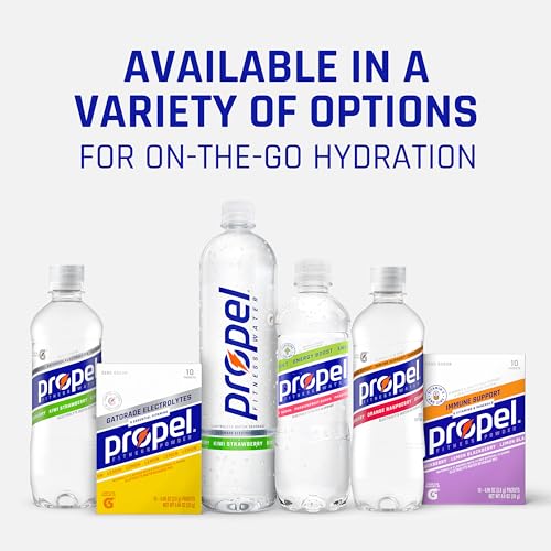 Propel Electrolyte Enhanced Water Sports Drink, Grape Flavored Water, Zero Calorie & Zero Sugar Hydration with Electrolytes and Vitamins C & E, 16.9 fl oz Bottles (12 Pack)