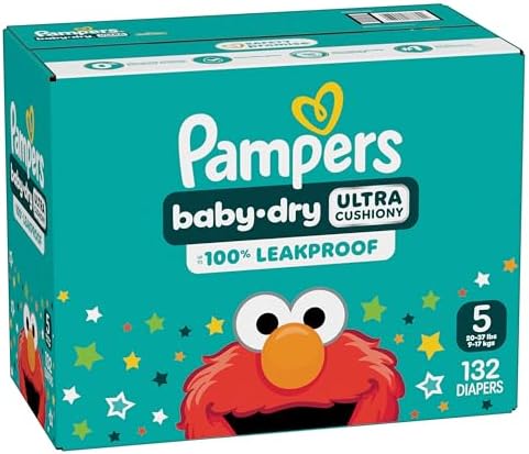Pampers Diapers - Baby Dry - Size 1, 44 Count, Absorbent Disposable Infant Diaper (Packaging May Vary)