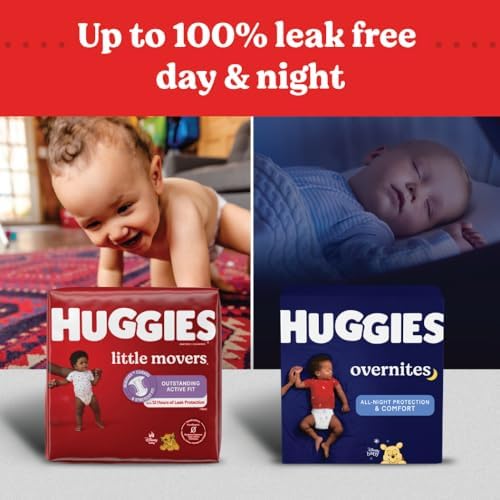 Huggies Size 4 Diapers, Little Movers Baby Diapers, Size 4 (22-37 lbs), 22 Count, Packaging May Vary