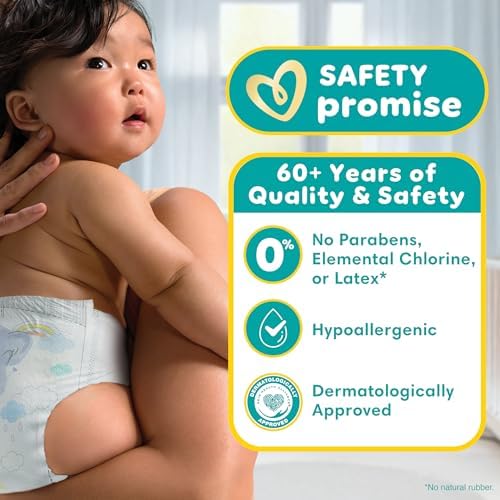 Pampers Baby Diapers - Swaddlers - Size 0, 84 Count, Ultra Absorbent Disposable Newborn Diaper