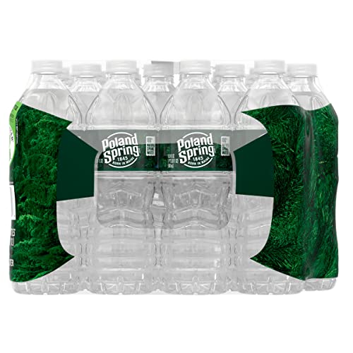 Poland Spring Maine Spring Water Bottles, 24 Pack – Crisp, Still Bottled Water with Naturally Balanced Occurring Minerals & Electrolytes for Taste - 16.9 Fl Oz