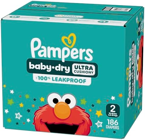 Pampers Diapers - Baby Dry - Size 1, 44 Count, Absorbent Disposable Infant Diaper (Packaging May Vary)
