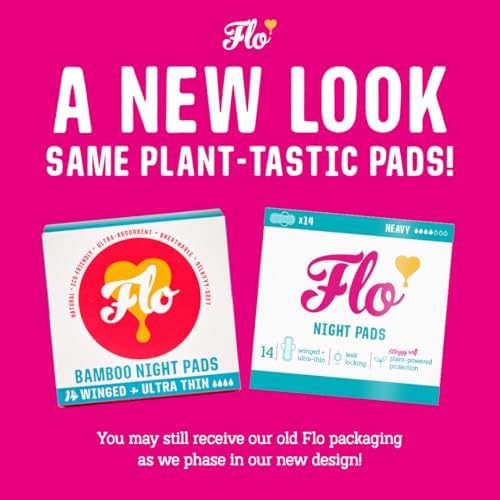 FLO - Organic Bamboo Pads, Day & Night Combo Pack, 15 Count